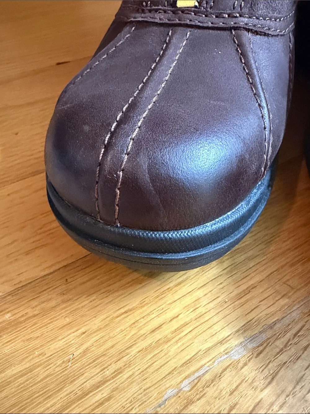 UGG Hapsburg Women's Duck Boots Zip Brown Leather Waterproof
